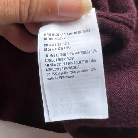 American Eagle Ribbed Knit Dress M Y2K Whimsigoth Preppy Pointelle Dark Academia - Picture 10 of 15